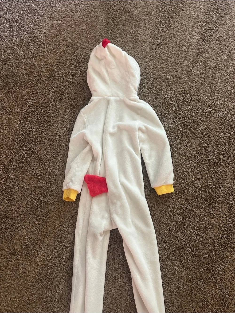 Cozy White Chicken Hooded Kids costume